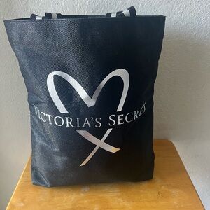 Victoria's Secret Black Canvas Tote Bag